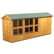 Power 16x4 Apex Combined Potting Shed with 6ft Storage Section